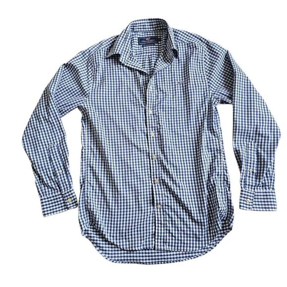 Vineyard Vines by Shep & Lan Whale Shirt Men's Small Plaid Slim Fit Button-Down - Picture 1 of 7